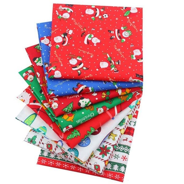 ##/25 x 25 cm Julduk, 8 bomullsstycken, DIY-hantverk##/