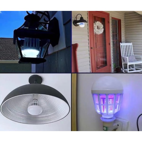 Inomhus- och utomhus 2-i-1 elektronisk UV-insektsfälla, LED-lampa
