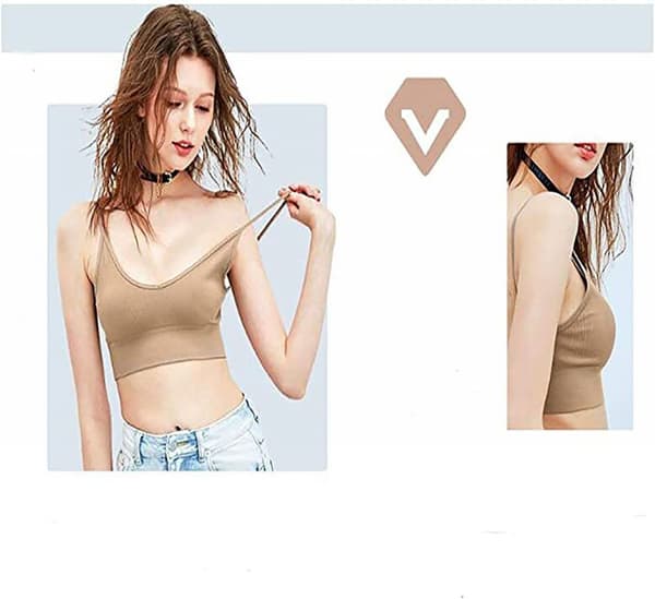 XL Dam Bustier Set med 6 Sport-Braletter utan Bygel Sömlös Vadderad BH