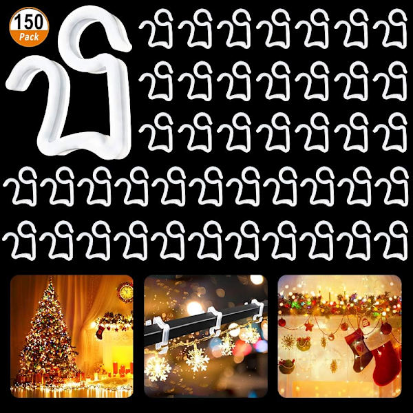 Julgransljuskrok 150 st Julgransljusklämmor Mini Klämmor Plast