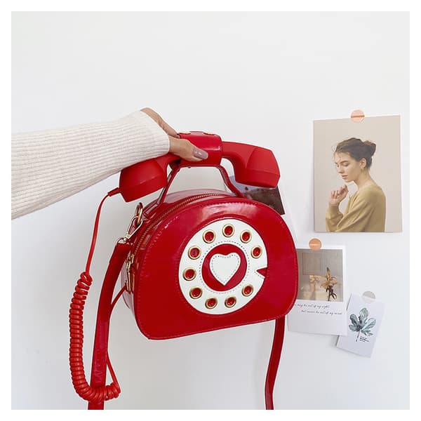 Kreativ telefonhandväska, crossbody-väska, röd