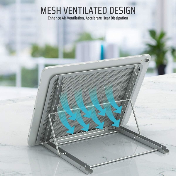 ##/Laptop Stativ Tablet, Foldbar Bærbar Ventileret Desktop Laptop Holder##/