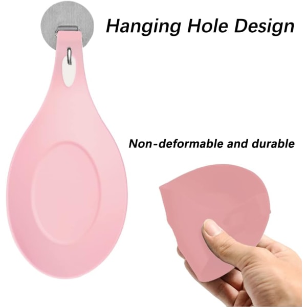 Pink silikone skeholder, silikone køkkenskeholder, silikone