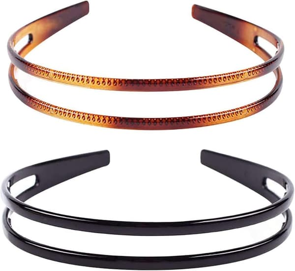 Hårband med kamtand, plast, enfärgat