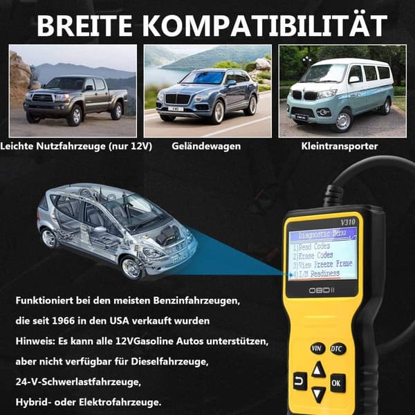 OBD2 diagnostiska enheter fordonsfelkodläsare multifunktionell skanner