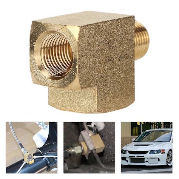 Solid T-stykke messingrørfitting 1000 PSI 1/8in NPT han gevind korrosionsbeskyttelse til bilmodifikation