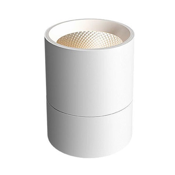 Modern Justerbar Vinkel LED Downlight Ytmonterad Spotlight Superljus Flimmerfri Hålfri Cylindrisk Tunnlampa C