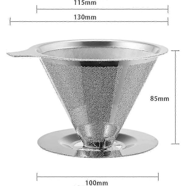 Papperslöst Återanvändbart Kaffefilter i Rostfritt Stål
