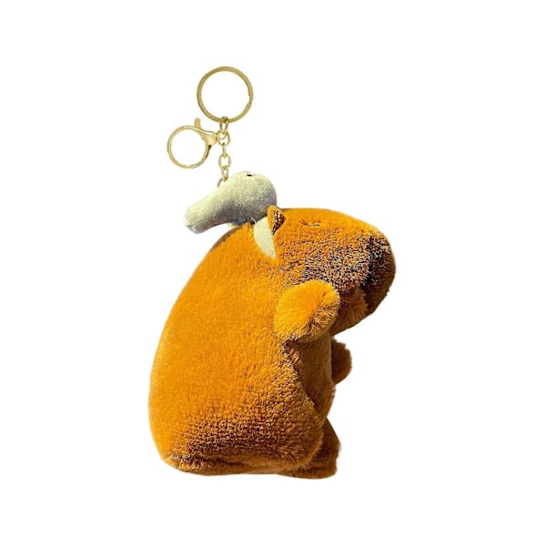 Capybara Plysj Nøkkelring Leke Kosedyr Anheng Dyre Sjarm Nøkkelorganisator Barn Voksne Ryggsekk Tilbehør E