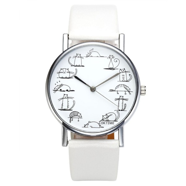/#/Fashion söta tecknade katter armbandsklocka dam analog kvartsklocka/#/