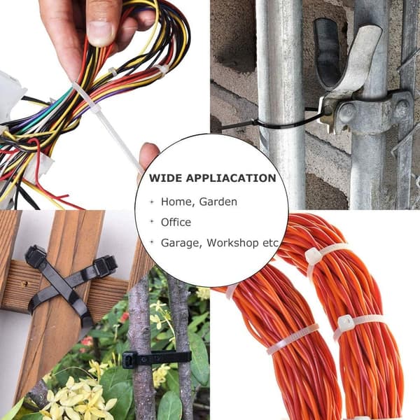 Kabelbindare 300mm x 4,6mm Svart - 250-pack 12 tum Premium Själv