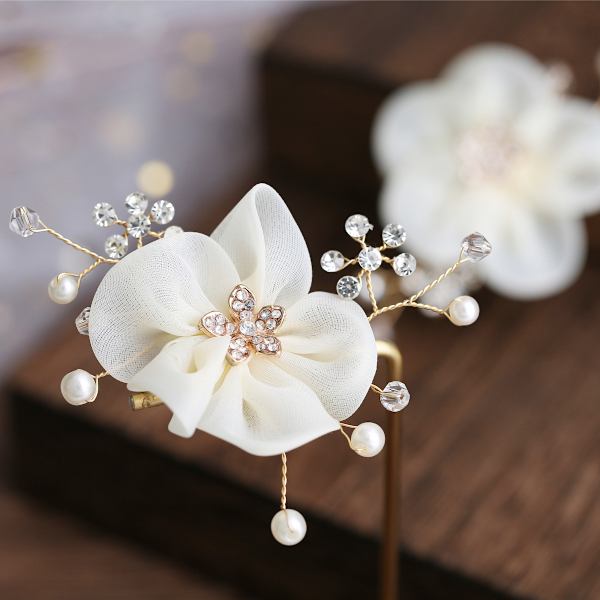 1 Par Krystall Rhinestone Perle Sko Klipp Brudesko Spenner D
