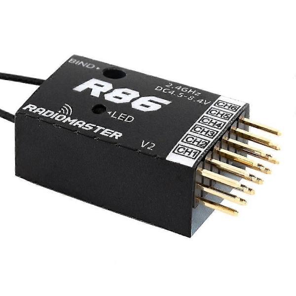 Radiomaster R86 V2 6CH Kompatibel PWM RC Mottaker for Frsky D8 D16 SFHSS Radiomaster TX12 T16S Trans