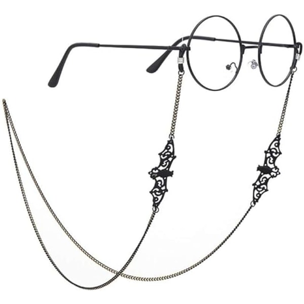 2 Black Bat Metal Glasses Chain Mask Chain Fashion Sunglasses Ne