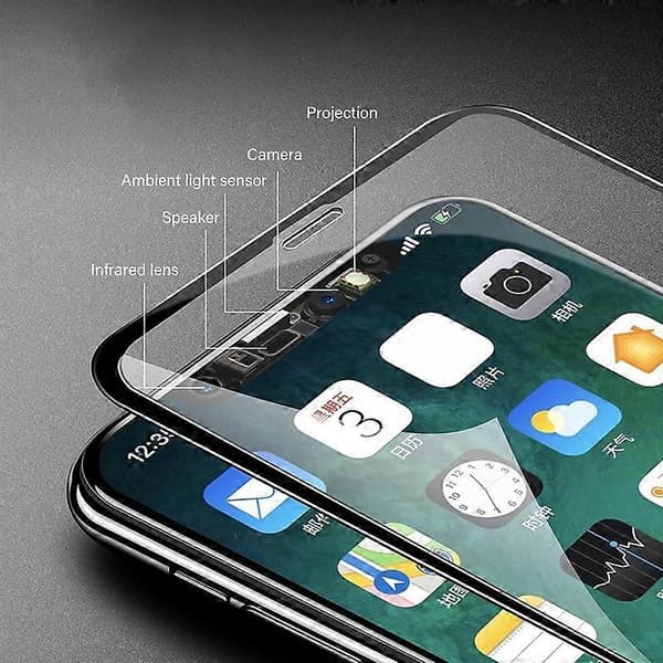 Heltäckande Skärmskydd i Härdat Glas Kompatibelt med iPhone 7 8 Plus XR X XS 11 Pro Max for iPhone XR
