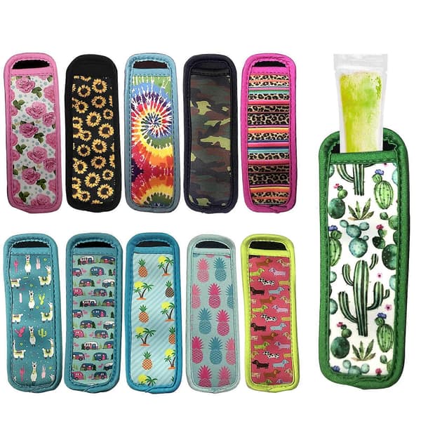 Genanvendeligt Popsicle Cover, Fleksibel Popsicle Holder, Farverig Is Popsicle Cover til Sommer K