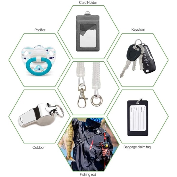 Telefon Spring-Snore (Klar 2 stk), Universal Tyverisikring Anti-Tabt