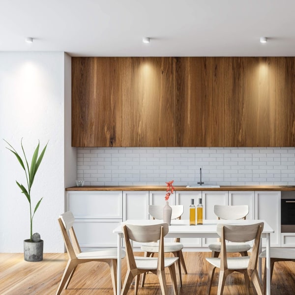 Ultra-flatt innfelt spotlight - justerbar, i matt hvit