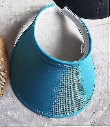 Sommar Dam Casual Solskärm Hatt, Justerbar Natur Halm Topplös Keps