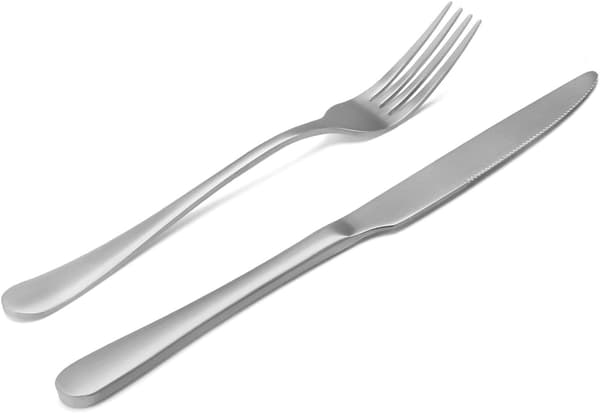 Sølvbestikksett, satengfinish i rustfritt stål, Kitch