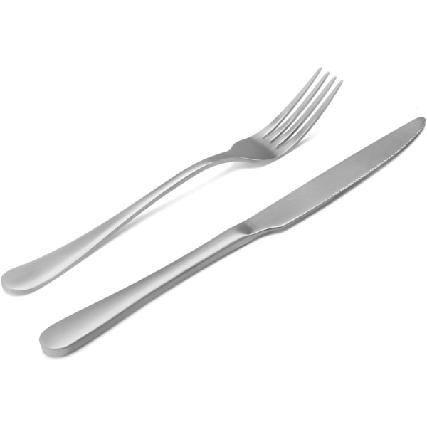 Sølvbestiksæt, satinfinish i rustfrit stål, Kitch