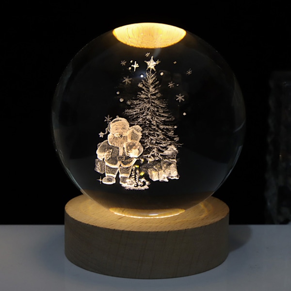 ##/Dekorativ LED-kristall bordslampa för barn, juldekoration##/
