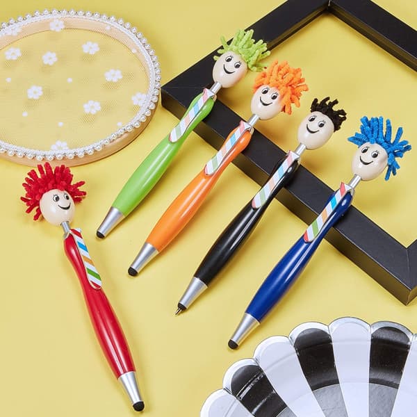 Mop Head -kynäruutu puhdistaja Stylus-kynät 2-in-1 Stylus-kynä pölyharja