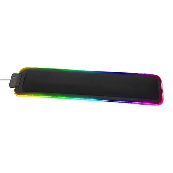 Musemåtte Lysende Skridsikker Langsom Tilbagefjedring Komfortabel Berøring Slidstærk Håndledsstøtte LED RGB Lys Computermusemåtte Tastaturdækning til Hjemmet A