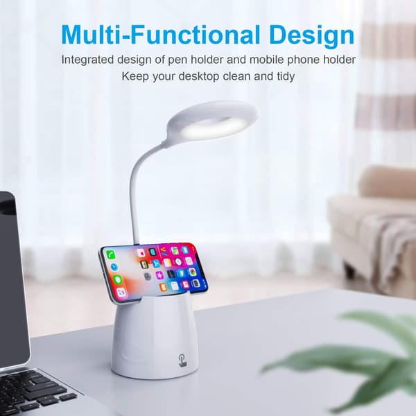 LED skrivebordslampe, dimbar LED bordlampe, nattlyslampe med St