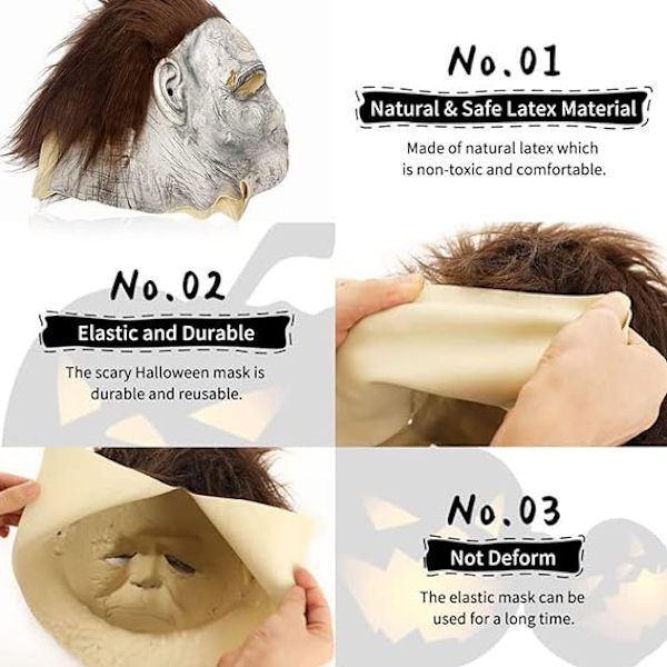 Michael Myers Maske Halloween Karneval Horror Cosplay Kostyme (3)