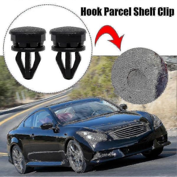 10X Klips Fasteners til Nissan Juke F15 Hooks Parcel Shelf Hanger Plastikknap)[HhhhS]
