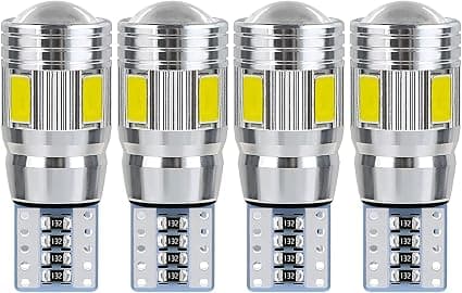 4 stk, T10 W5W pære led kuppel lys bil led interiør bil led ni