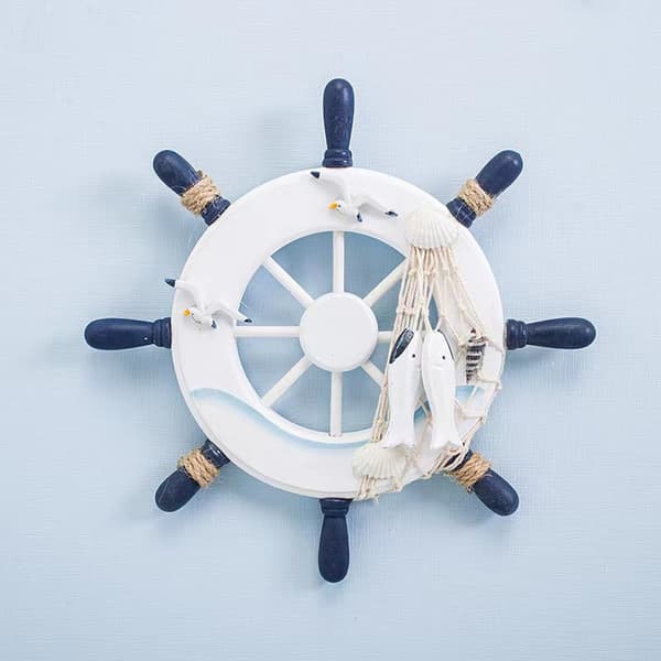 ##/Väggdekoration ratt trä nautisk maritim väggdekoration##/