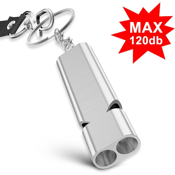3 Silver Whistle-set, Överlevnadsvissla, Nödvissla, Domare