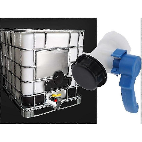 Reservfjärilsventil för IBC-tank upp till 1000 L eller cistern, med adapter för DN50-fläns (75 mm, pol