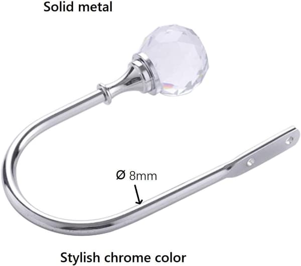 2 Gardinholdere Krystall Gardin Kroker Metall U Ball Gardin Ti