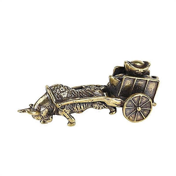 Retro Messing Zodiac Husholdningsdyr Kontor Skrivebord Ornament Hjem Dekorasjon 8