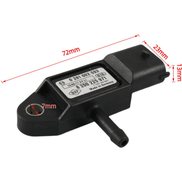 Insugsturbo grenrör Trycksensor Boost Sensor 0281002593