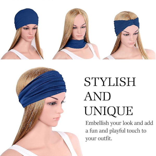 Hårband för damer, multifunktionellt hårband, multi-styl Royal Blue