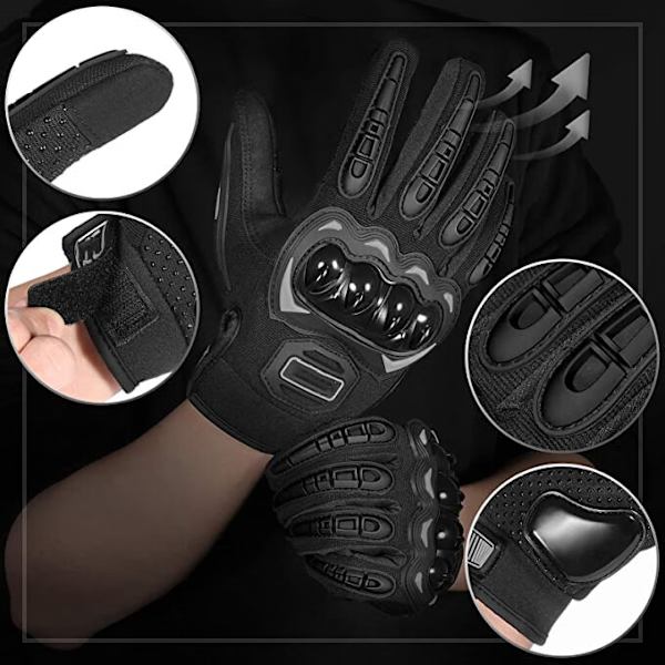 ##/Motorcykelhandskar  Hela fingrar Touch Screen Handskar för Motorcykelracing  ATV  Klättring  Jakt  Motocross och Andra Utomhussporter##/