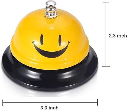 (3,35 tommer i diameter) (Gul) Kaldeklokke 2 stk., Serviceklokke til Th