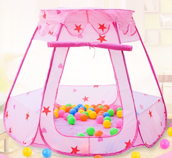 115x95x66cm Plast Slott Barnbasseng, Uten Ball