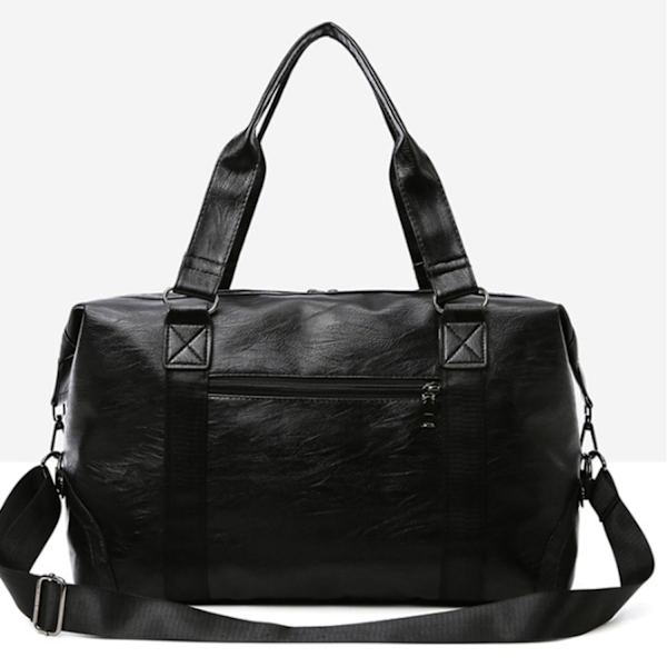 Sort PU skuldertaske crossbody rejsetaske