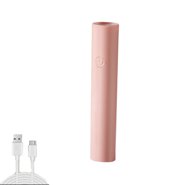 /#/1 stk liten bærbar neglelampe, USB, timer, rosa/#/