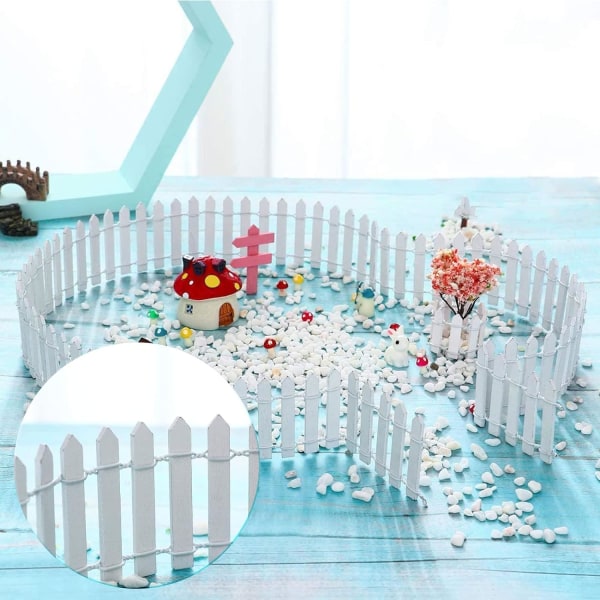 Set med 3 Miniatyr Träfence - för Modellbygge, Dockhus, Terrarium