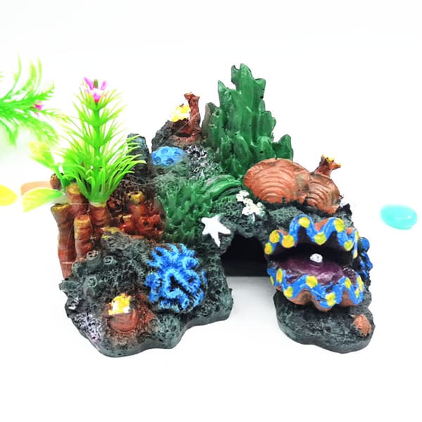 Akvarium Dekoration Figur Landskap Harts Grott Akvatisk Dekor