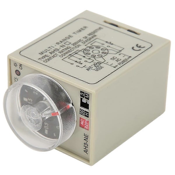 Forsinkelsestidsrelé Mini Multi Tidsperiode Justerbar a B Dobbel Modus AH3 NE AC220V