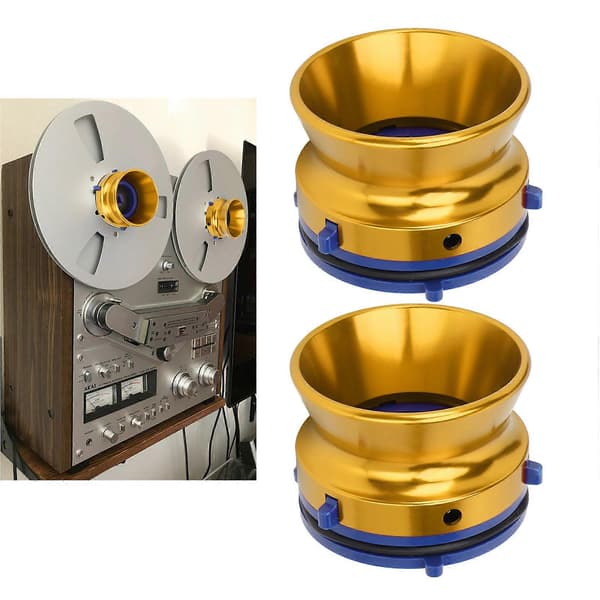 1 par NAB Hub-adaptere Poleret aluminiumslegering Universal læseenhed 10 tommer Åbner til Studer ReVox til Akai Guld