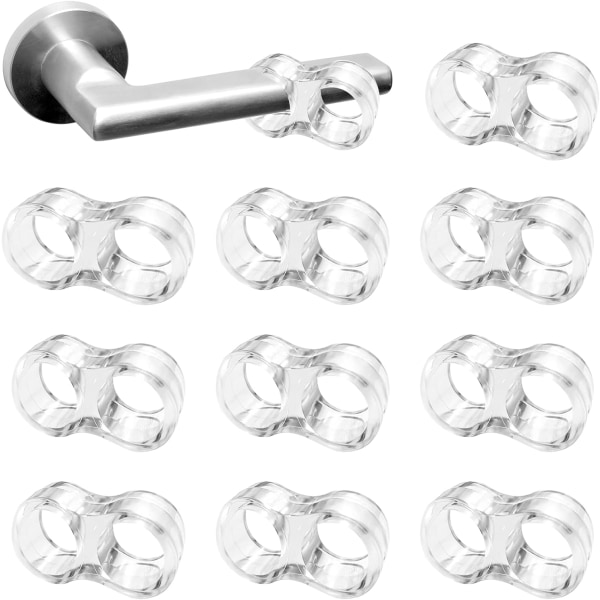 Dørstoppere 10 stk (Transparent) PVC Dørhåndtak Stopper Do