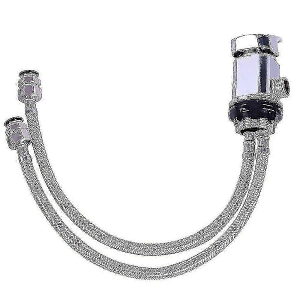 Forkromet blandingsbatteri til bruser, campingvogn, autocamper, udløb 1/2 med 1500 mm push-fit slanger